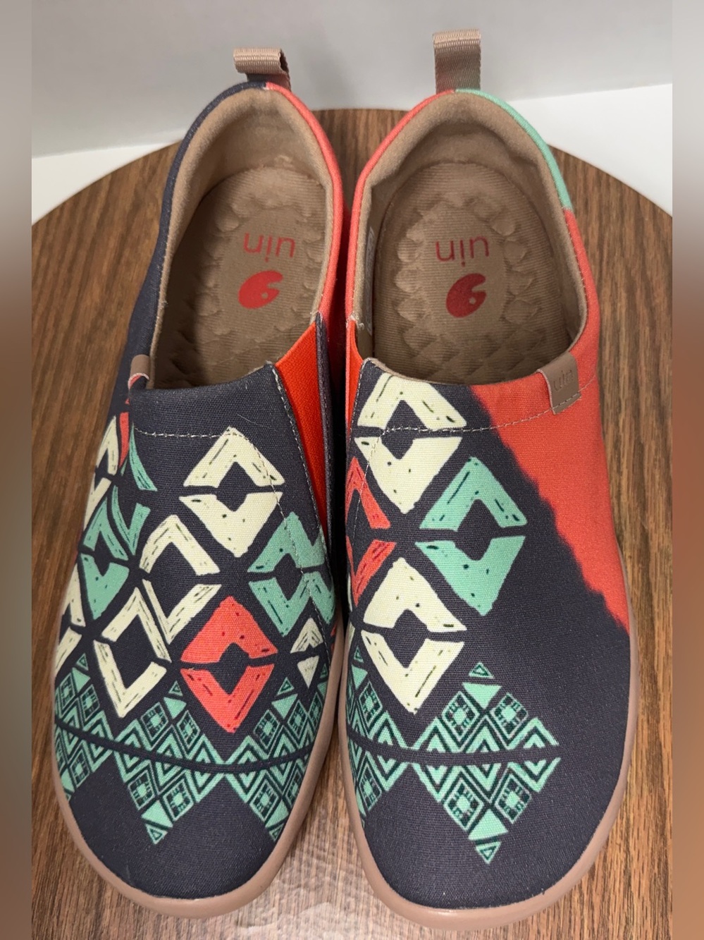 UIN Footwear Women’s Spirit Pattern 100% Cotton Canvas Slipon Loafers-10
